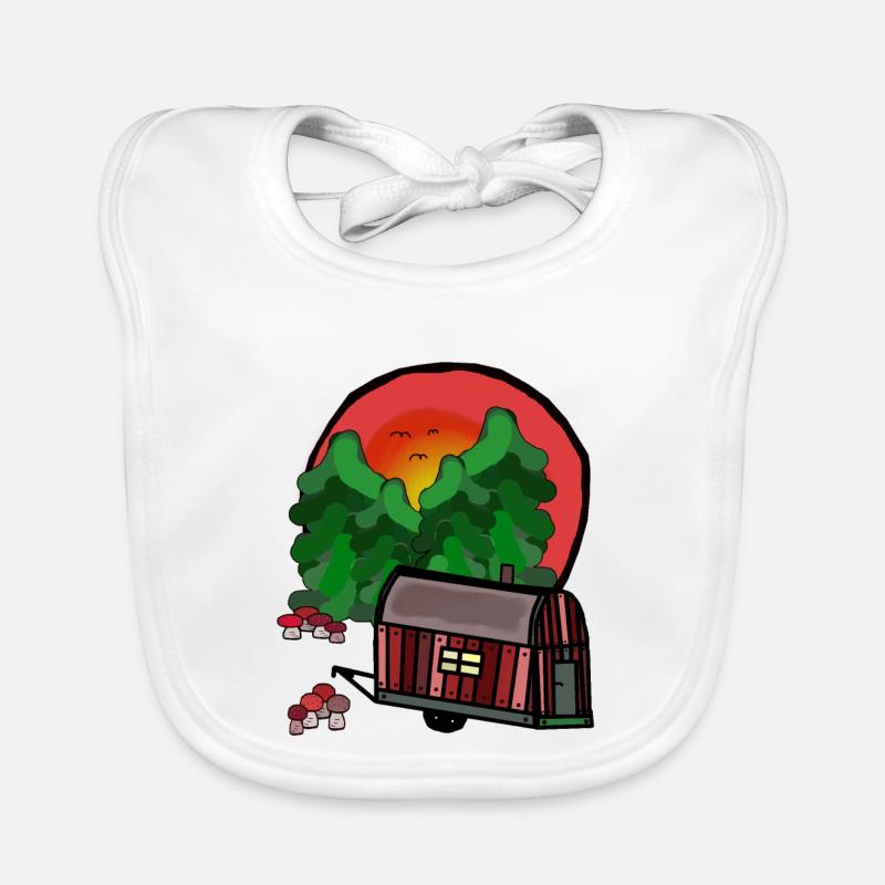 Mindfulness Living Forest Construction Trailer Cabin House Eco Organic Baby Bibs