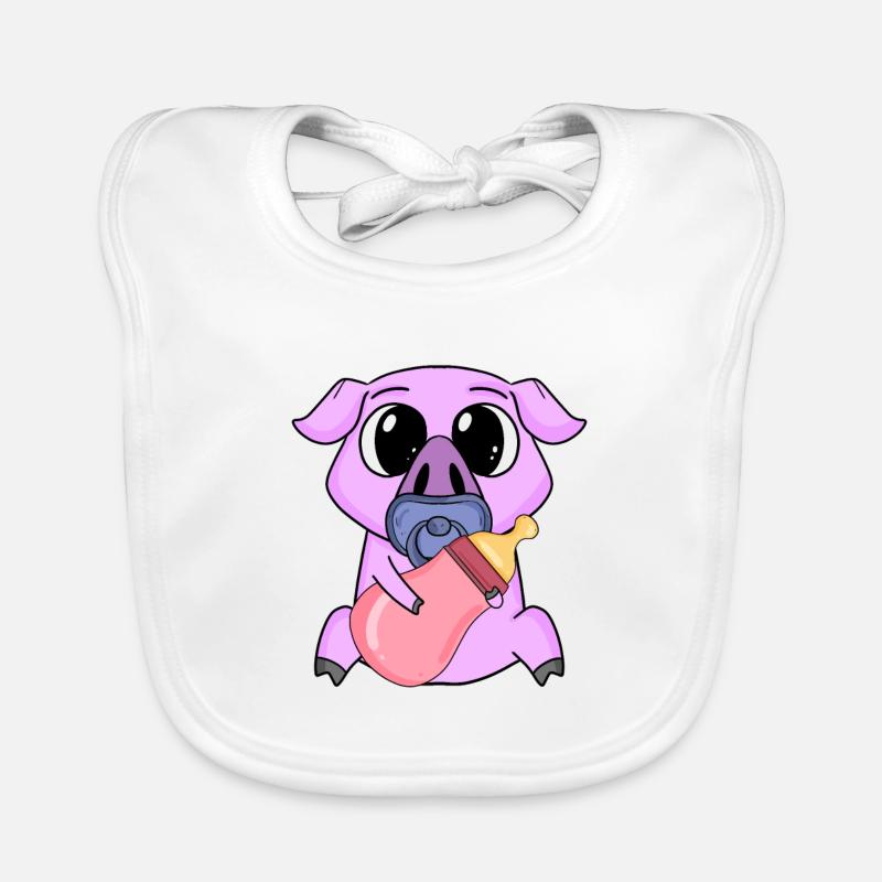Bébé Cochon Animal Bavoir bio Bébé