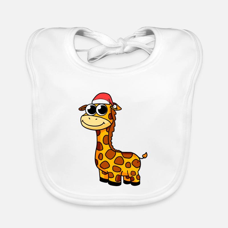 Giraffe Christmas Organic Baby Bibs