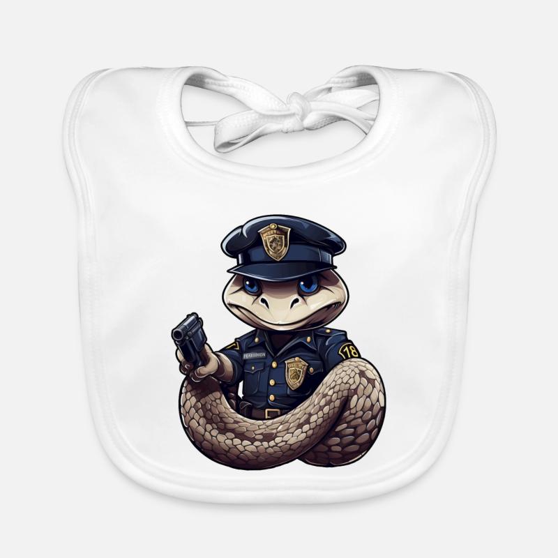 Policier serpent Bavoir bio Bébé