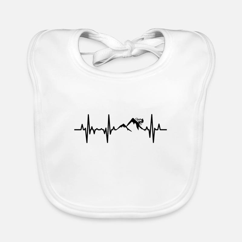 Mountainbiker Herzklopfen EKG Baby Bio-Lätzchen
