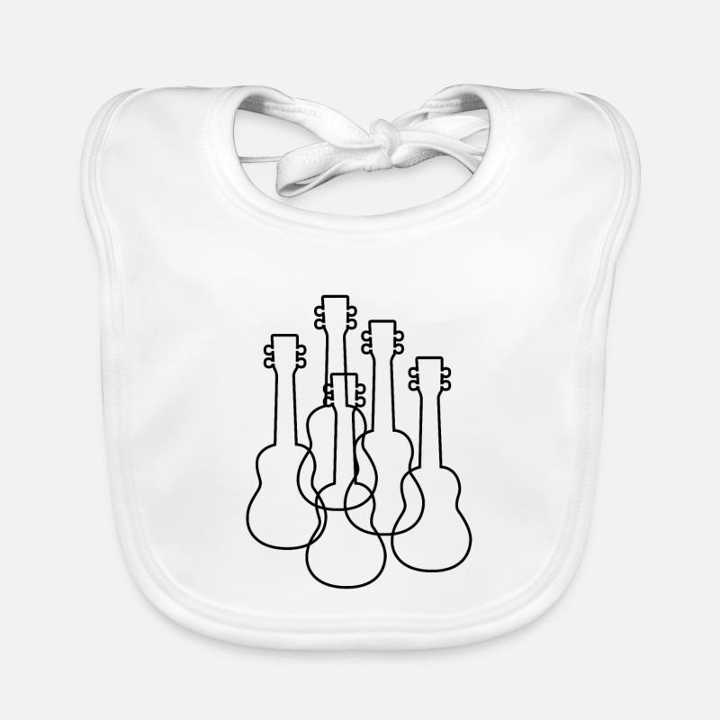 Ukulelen Baby Bio-Lätzchen