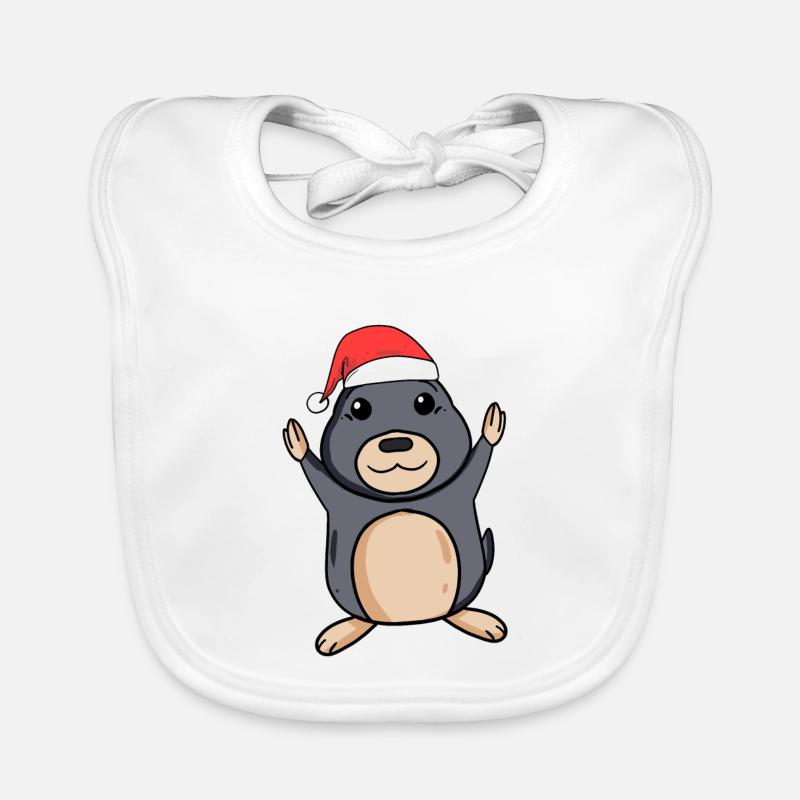 Mole Christmas Organic Baby Bibs