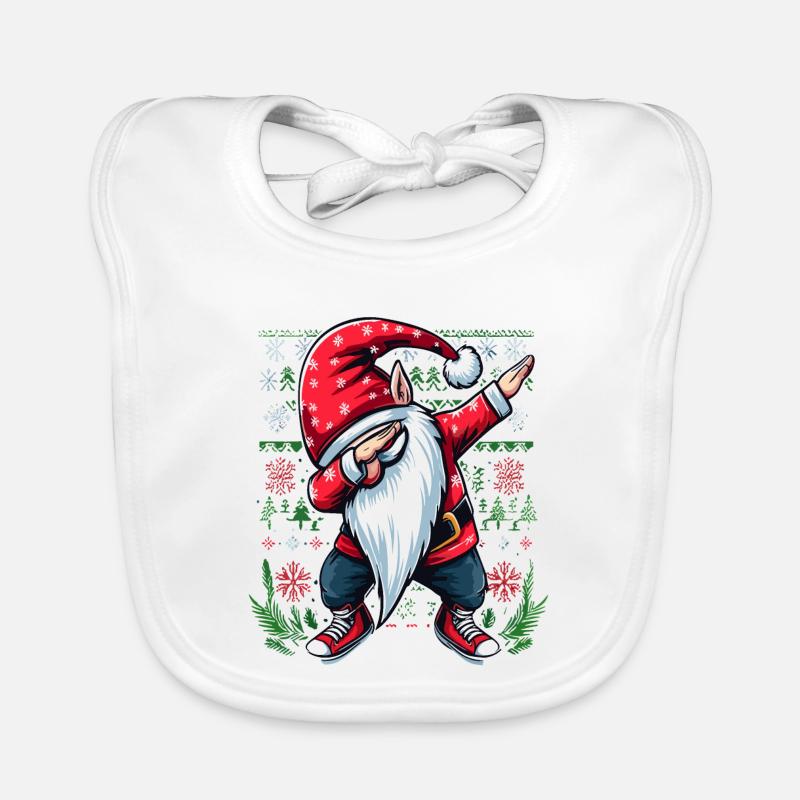 Dabbing Nikolaus Ugly Christmas Baby Bio-Lätzchen