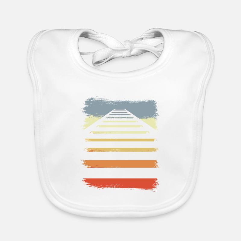 Railway tracks Organic Baby Bibs