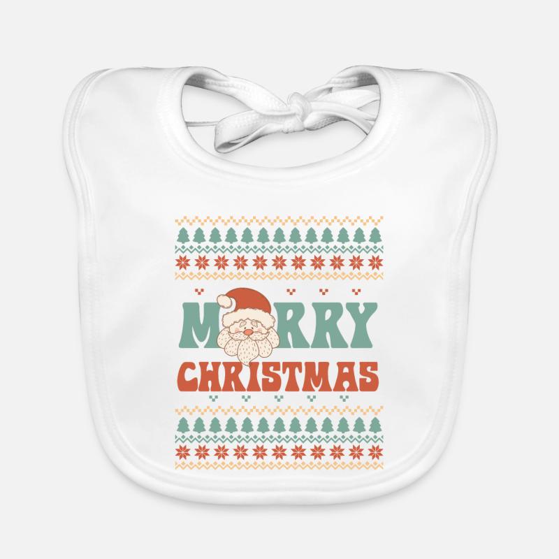 Hässlicher Weihnachtspullover Baby Bio-Lätzchen