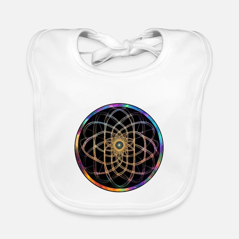 Regenbogen Mandala Kreismuster Baby Bio-Lätzchen