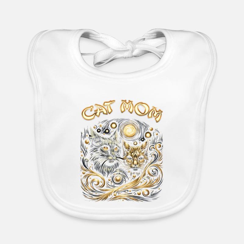 Galactic Cats Myth Design Organic Baby Bibs