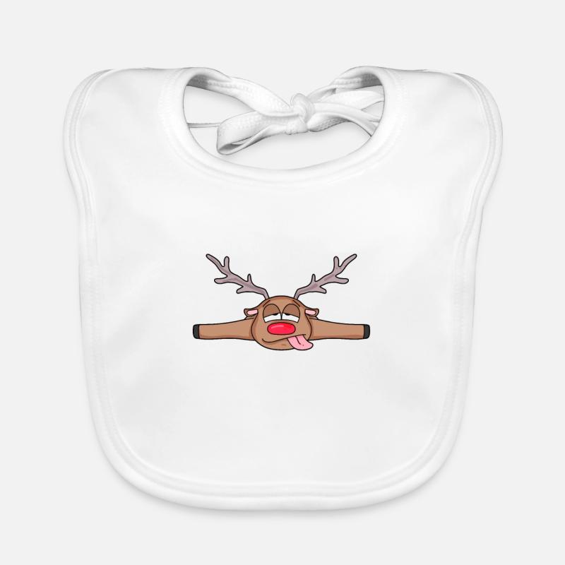 Roe deer lying down Organic Baby Bibs