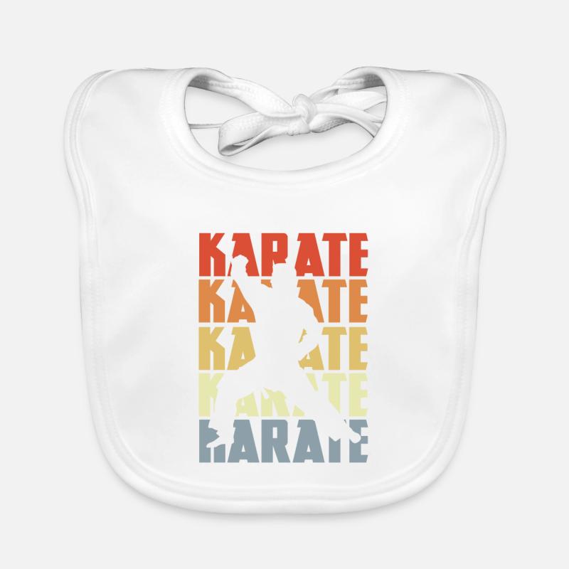 Retro Karate Organic Baby Bibs