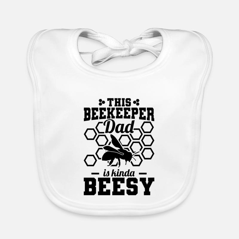 Beekeeper dad is diligent as a bee Organic Baby Bibs