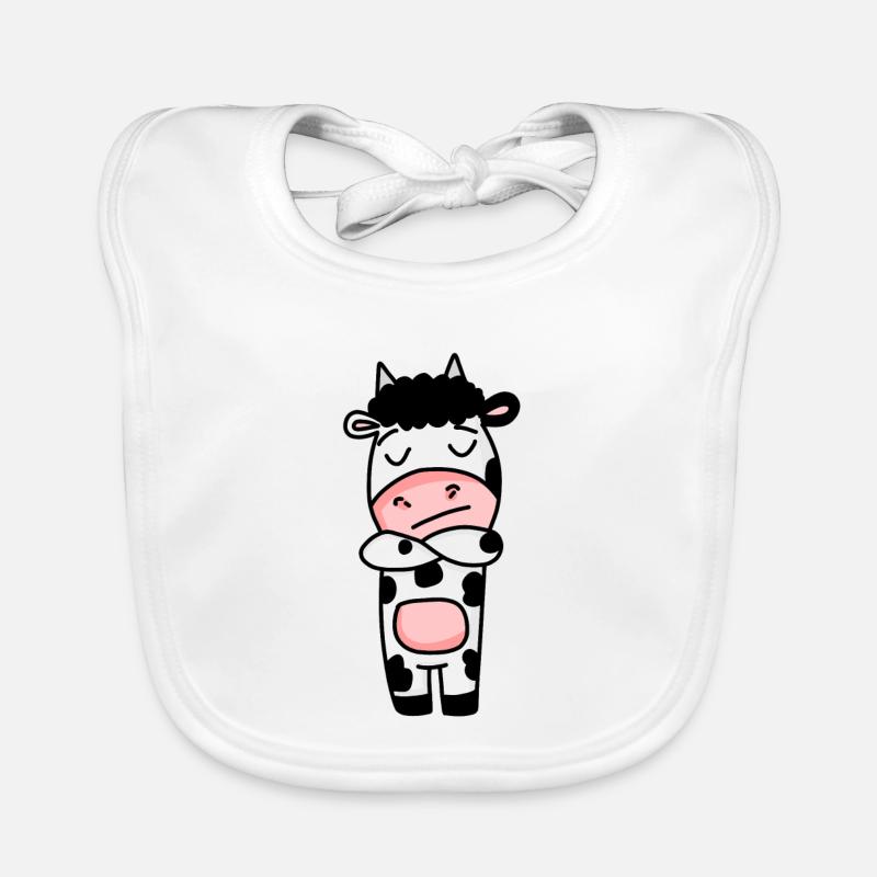 Cow is annoyed Organic Baby Bibs