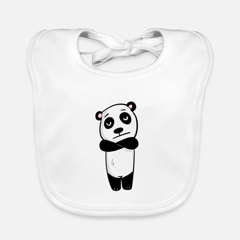 Panda is annoyed Organic Baby Bibs