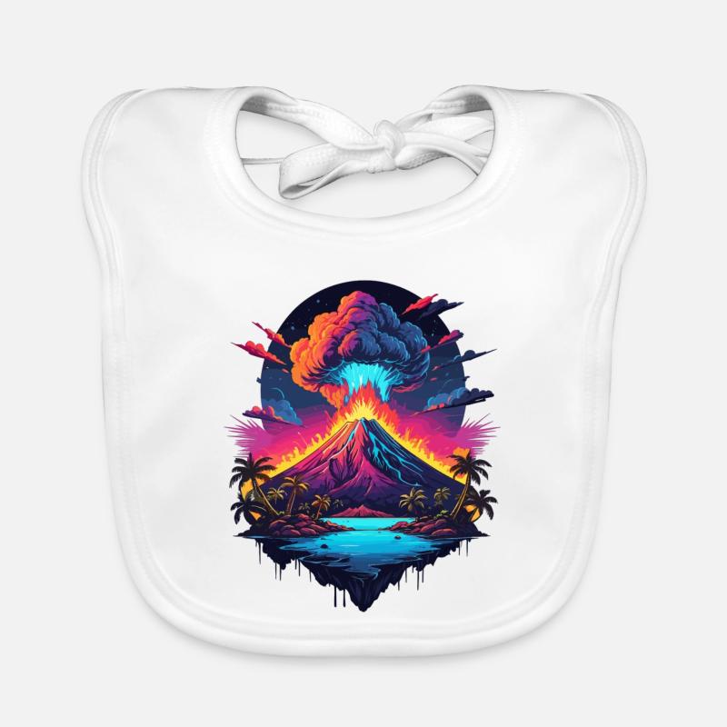 Éruption volcanique Bavoir bio Bébé