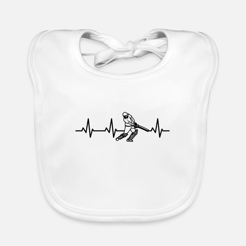 Cricketer Heart Palpitations Organic Baby Bibs