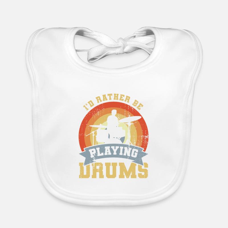 Drummer Spruch Baby Bio-Lätzchen