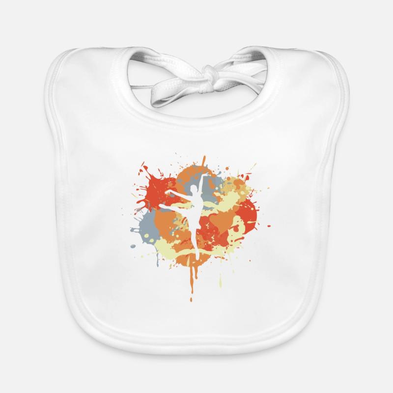 Ballet Dancer Drawing Organic Baby Bibs