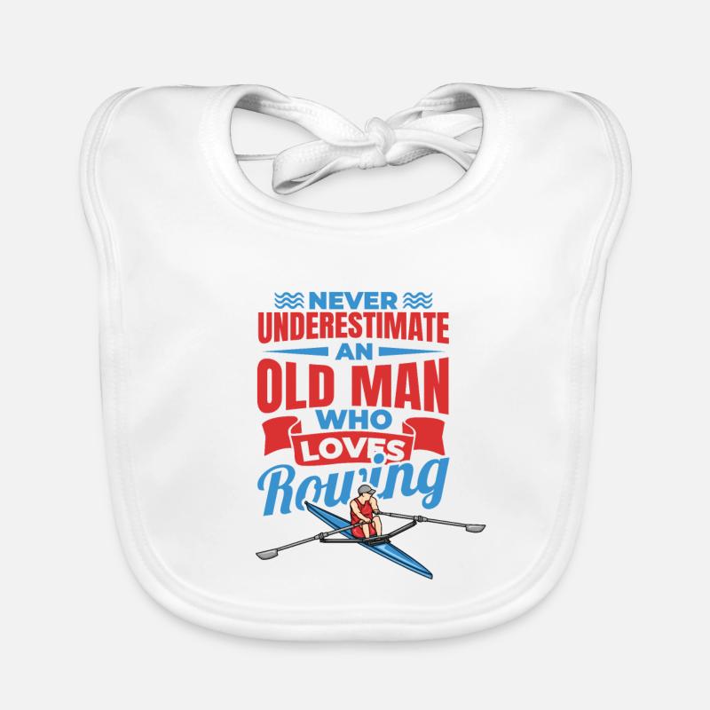 Never Underestimate An Old Rower Organic Baby Bibs