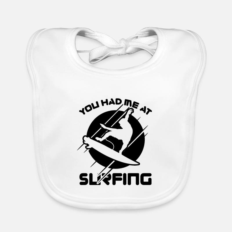 Surf Coach Joke Organic Baby Bibs