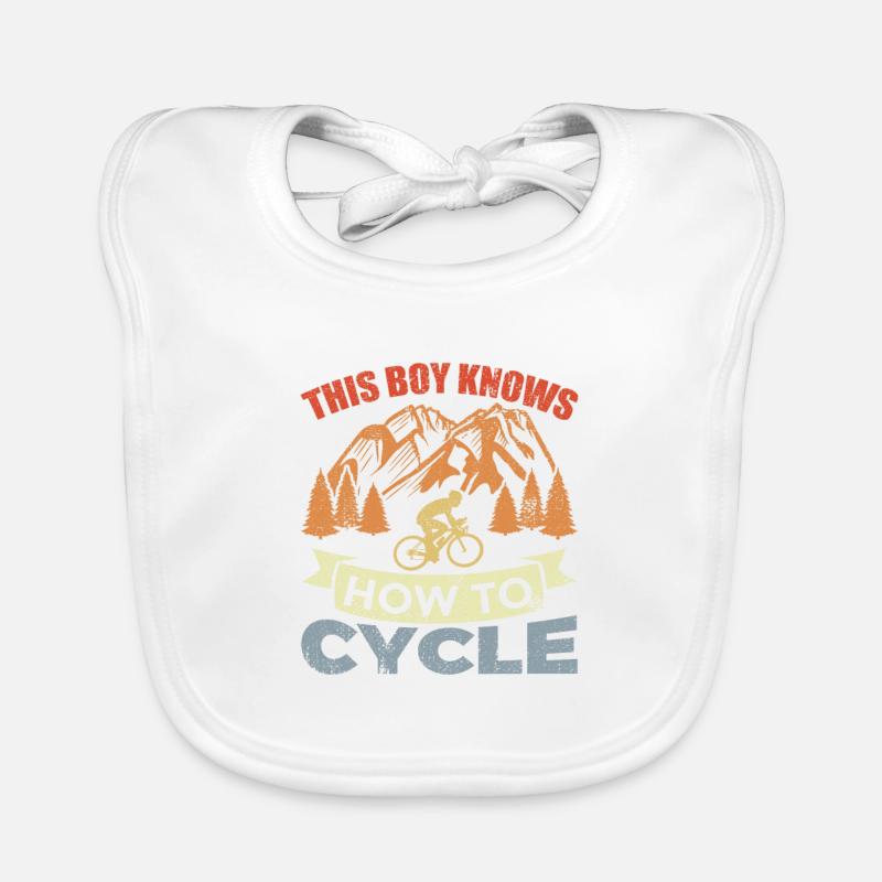 Garçon de bicyclette Bavoir bio Bébé