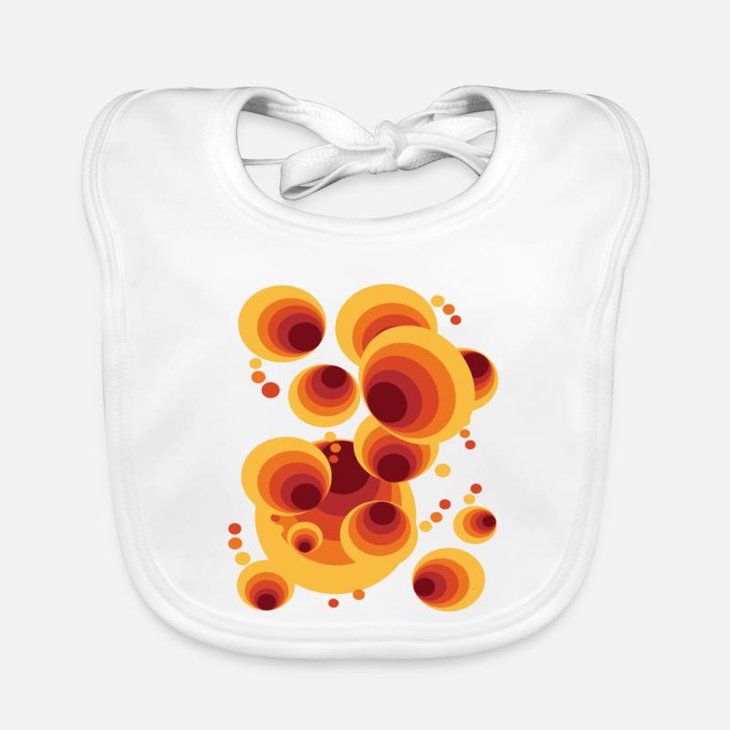 Abstract Gradient Polka Dots Organic Baby Bibs