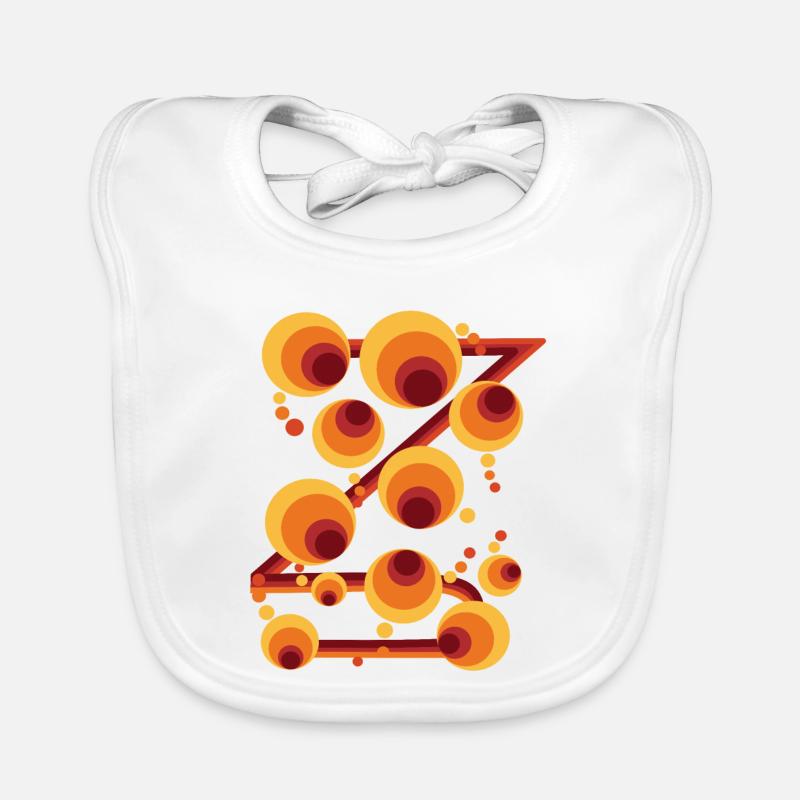 Abstract Polka Dot Circle Pattern Organic Baby Bibs