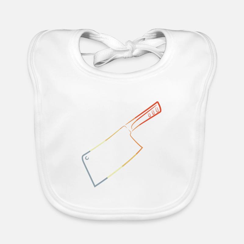 Retro Messer Baby Bio-Lätzchen