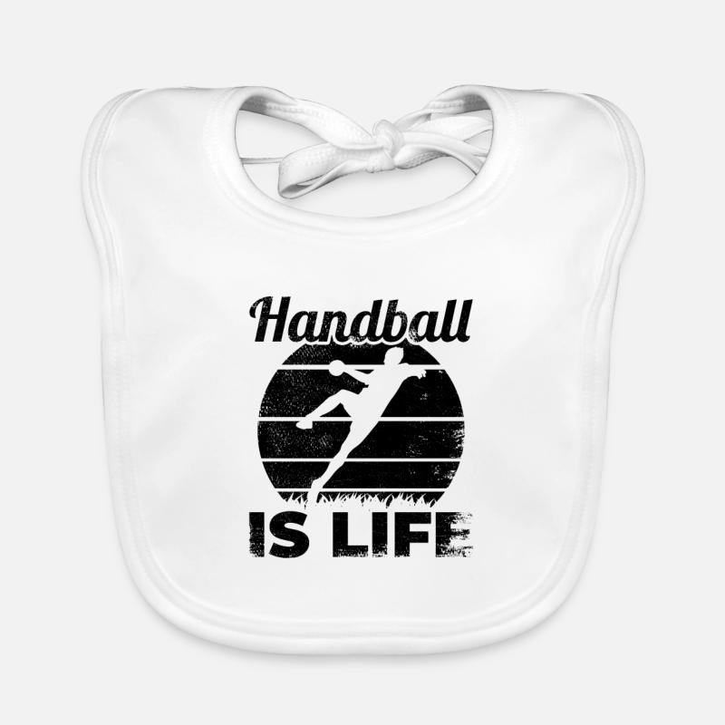 Le handball, c’est la vie Bavoir bio Bébé