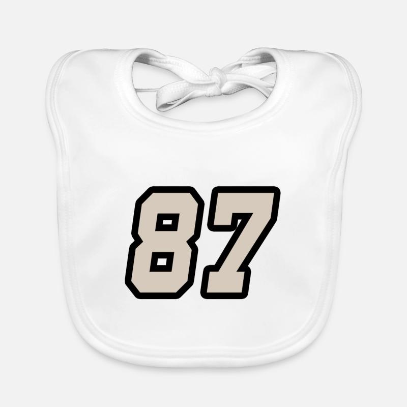 Nummer siebenundachtzig 87 Baby Bio-Lätzchen