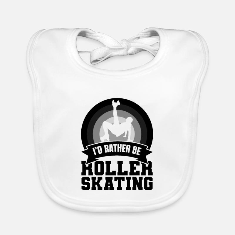 I love roller skates Organic Baby Bibs