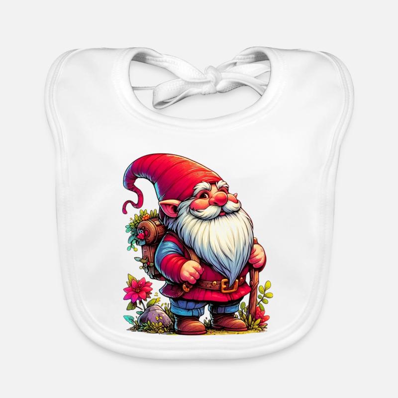 Gnome Goblin Elf Organic Baby Bibs