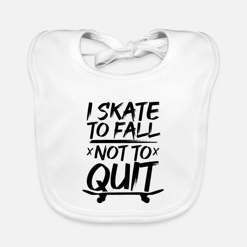 Motivierender Skateboarder Spruch Baby Bio-Lätzchen