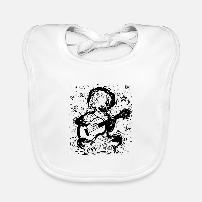 Ukulele Kind Baby Bio-Lätzchen
