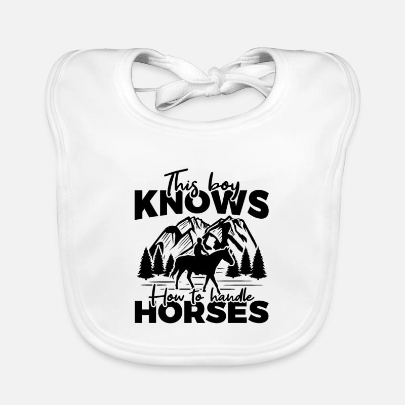 Lustiger Pferdejunge Baby Bio-Lätzchen