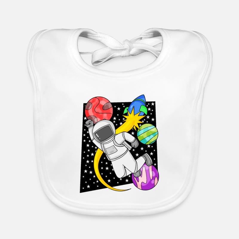 Astronaut Motif Outer Space Organic Baby Bibs