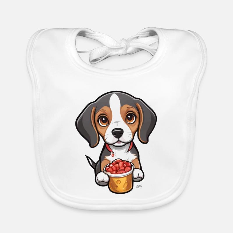 Petit chiot beagle Bavoir bio Bébé