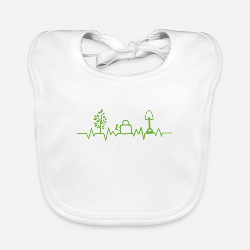 Gärtner Hobbygärtner - Baby Bio-Lätzchen - Weiß