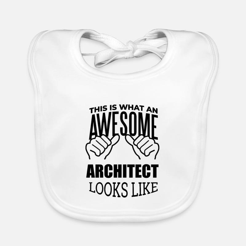 Architect - Organic Baby Bibs - white