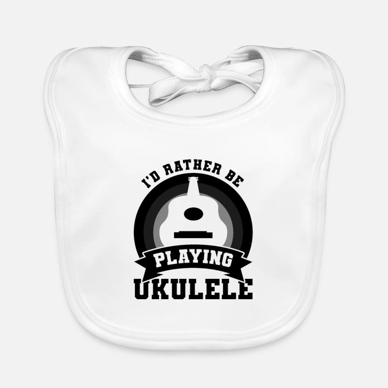Ukulele Player Wit Organic Baby Bibs