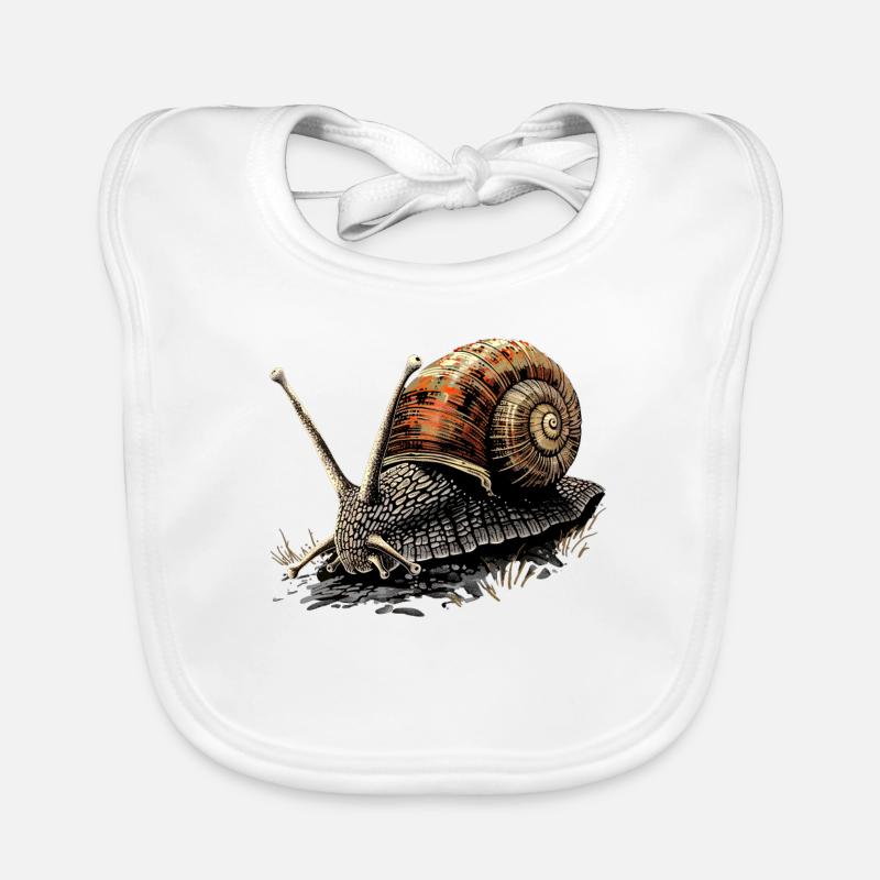 Snail Vineyard Snail Shell Snails Organic Baby Bibs