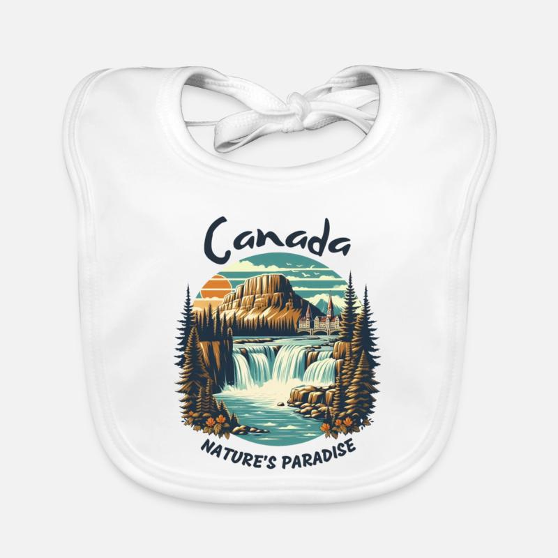 Le paysage du Canada Bavoir bio Bébé
