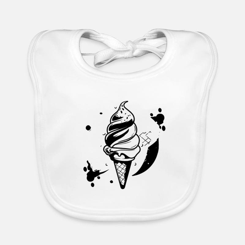 Graphique de crème glacée Bavoir bio Bébé