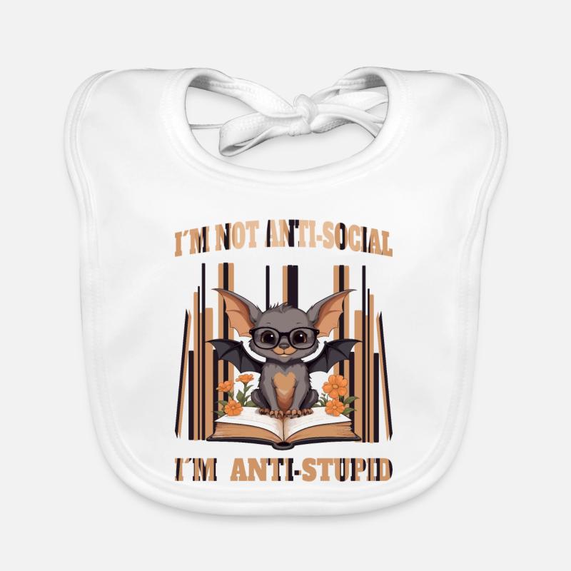 Cute Clever Bat Organic Baby Bibs