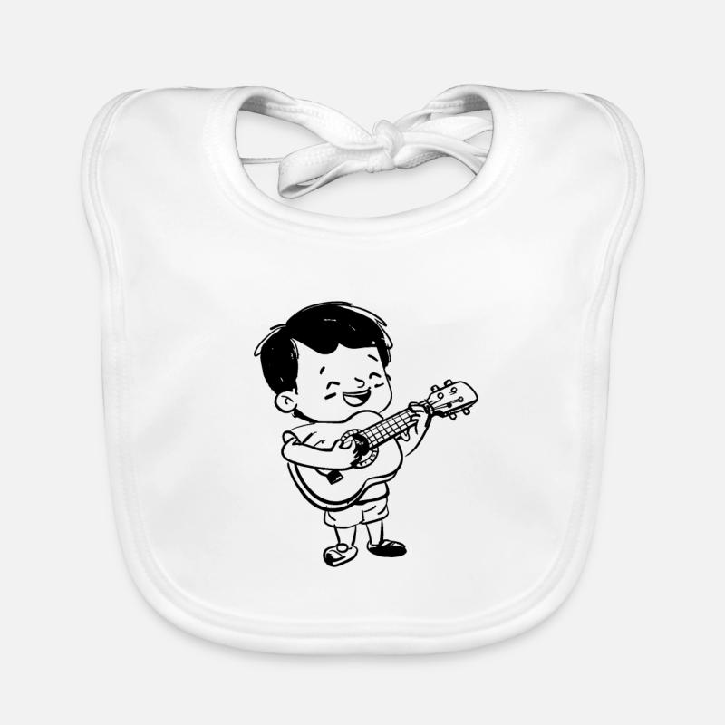 Kleiner Ukulelist Baby Bio-Lätzchen