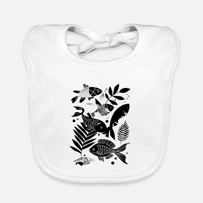 Fischen Comic Baby Bio-Lätzchen