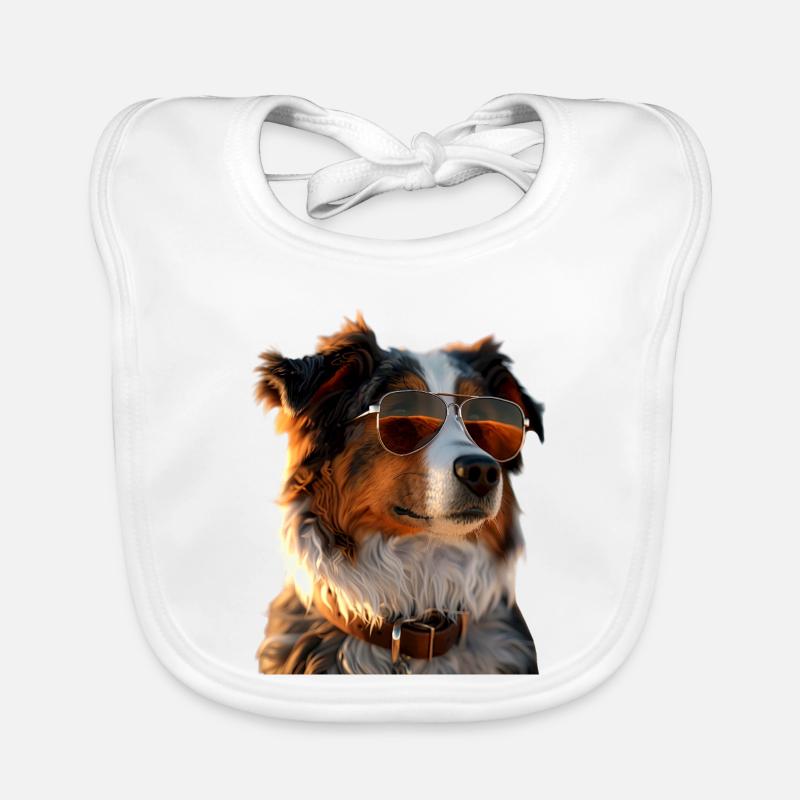 Australian Shepherd Dog Lover Cute Aussie Organic Baby Bibs