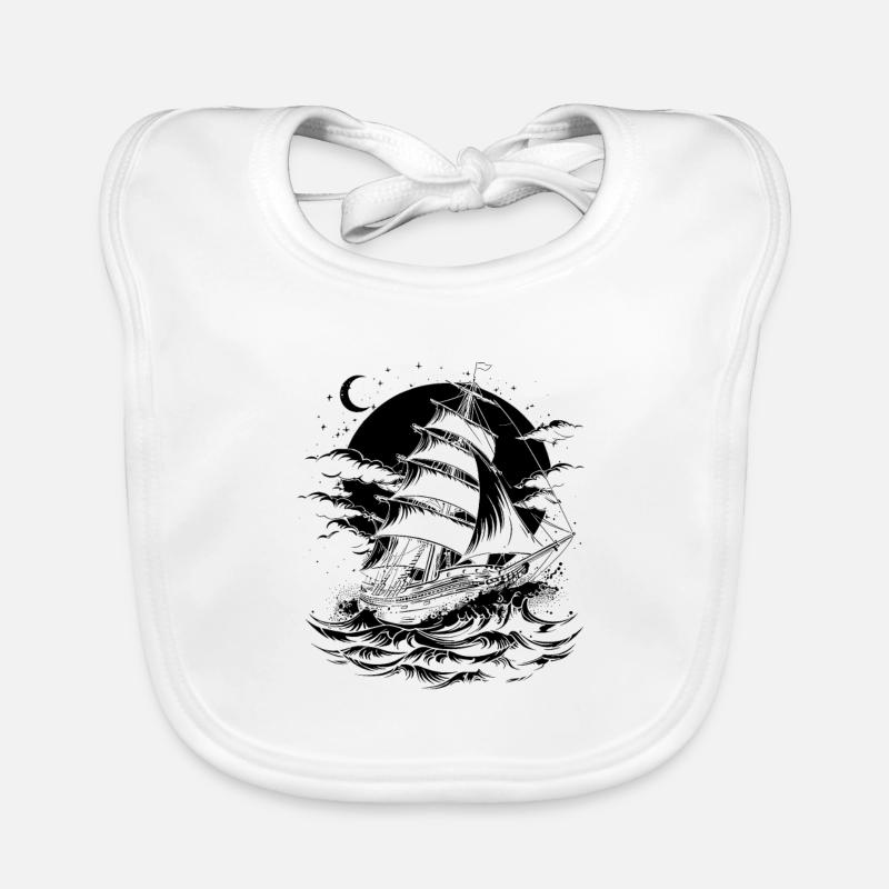 Sailing ship Organic Baby Bibs