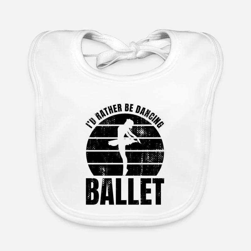 Ballet Dancer Joke Organic Baby Bibs
