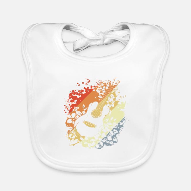 Ukulele Comic Look Organic Baby Bibs