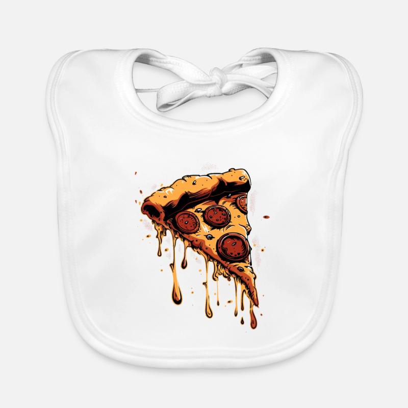 Graphique de la tranche de pizza Bavoir bio Bébé